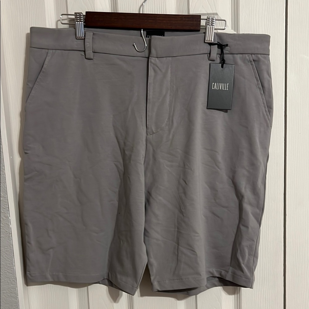 Men's Classic Gray Flat Front Shorts